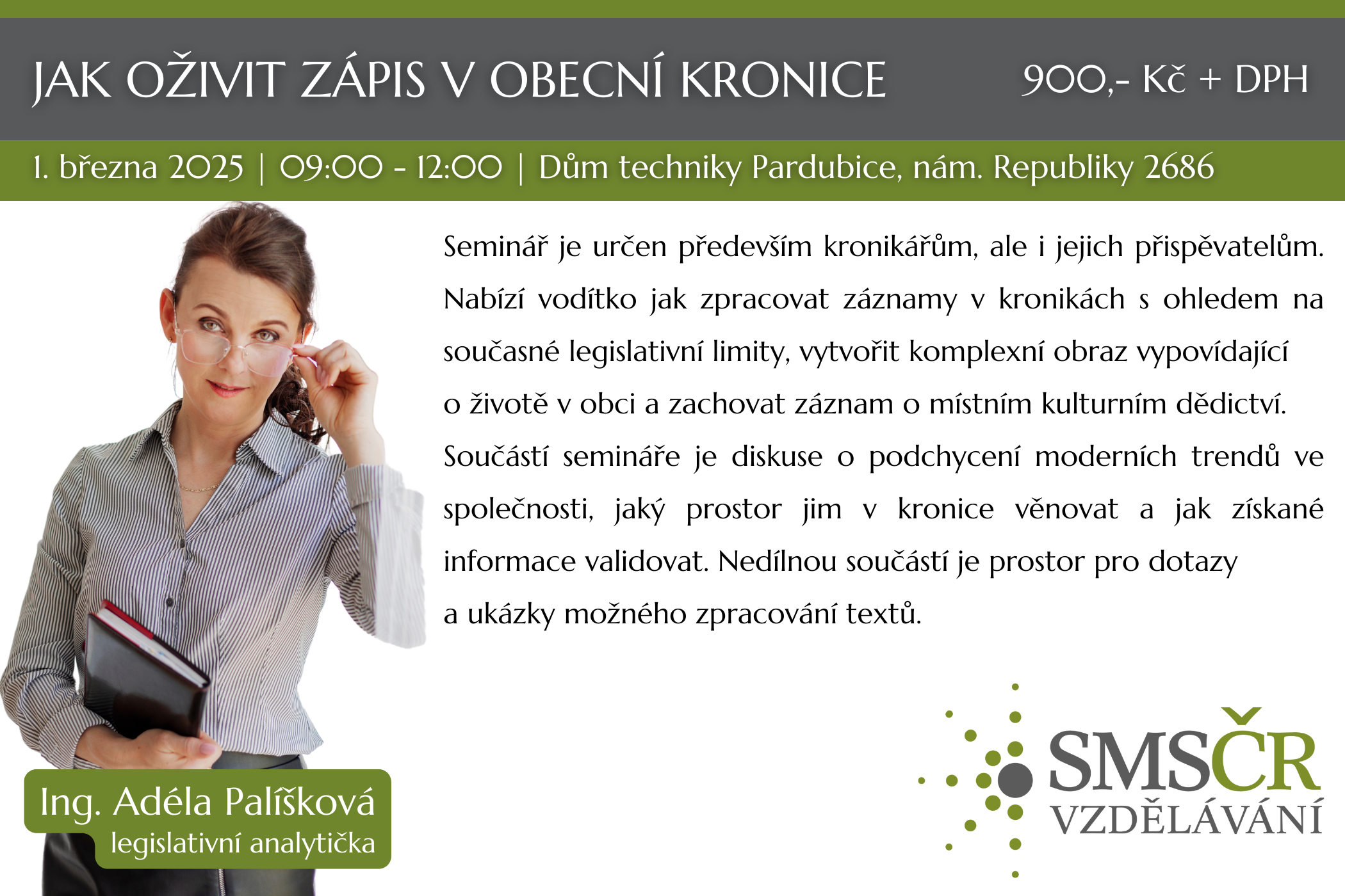 Jak oživit zápis v obecní kronice_Pardubice_březen 2025